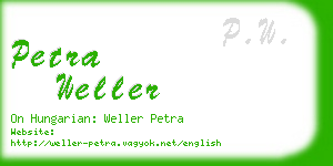 petra weller business card